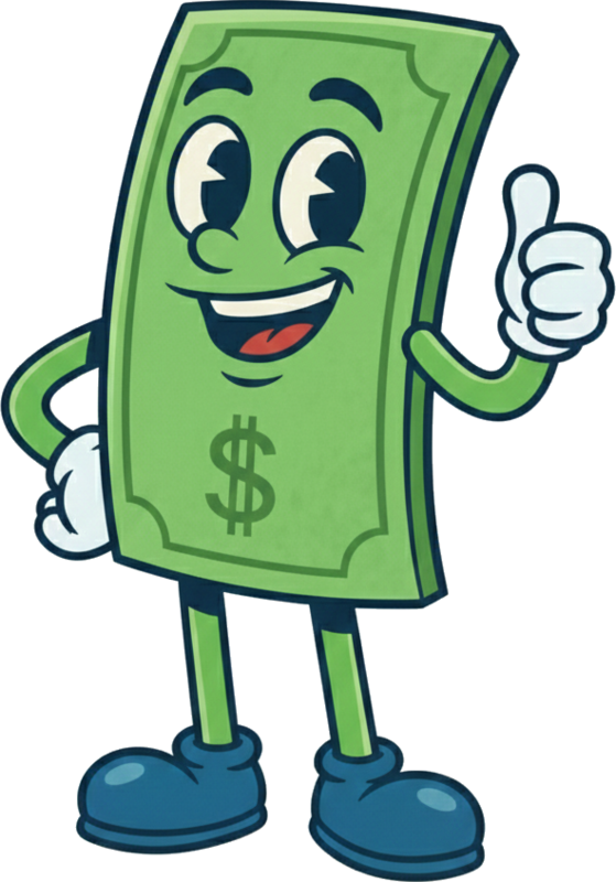 El tipo del dólar en un coche rojo