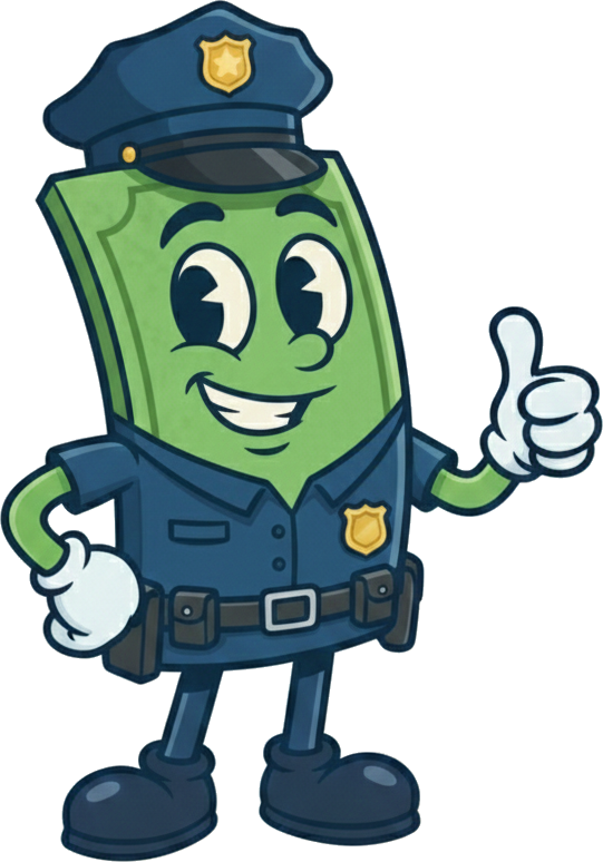 Tipo del dólar haciendo un pulgar arriba